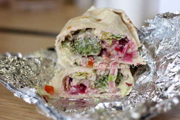 Inside of Falafel Laffa (Wrap) ($10.99)