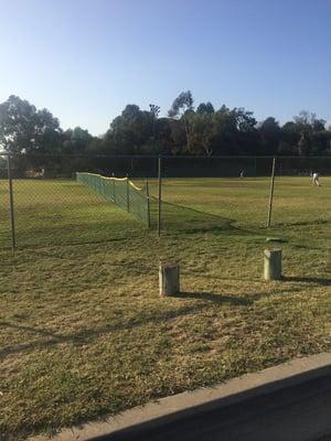 Weird rectangular fence diving fields 3 and 4