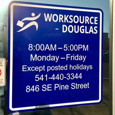 WorkSource Douglas, Roseburg.