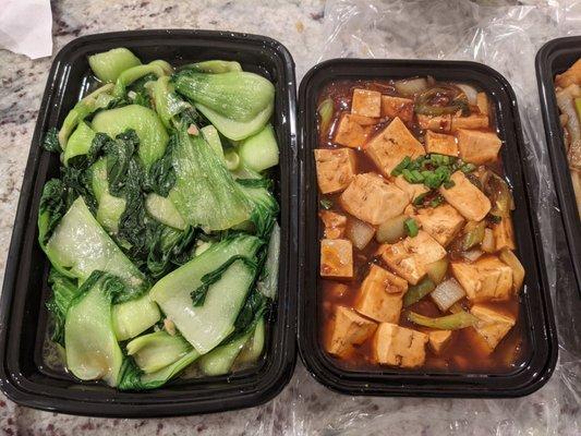 Bok Choy and Ma Po Tofu