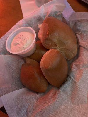 Delicious rolls and maple butter