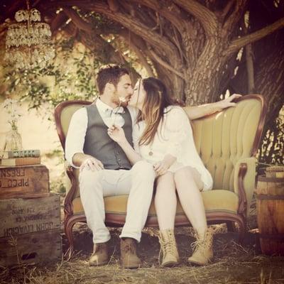 Staged photo shoot using The Furniture Library's vintage settee, chandelier,  old books and much more. Turned out amazing!