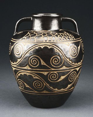 This vase is Chinese and not the work of the French ceramicist Emile Lenoble.