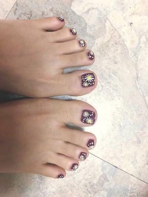 Got designs on my toe and finger nails many times. I like them