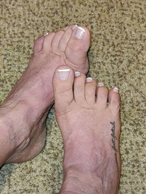 I've been getting pedicures at Venus for about a year. I love showing off my Pedi.