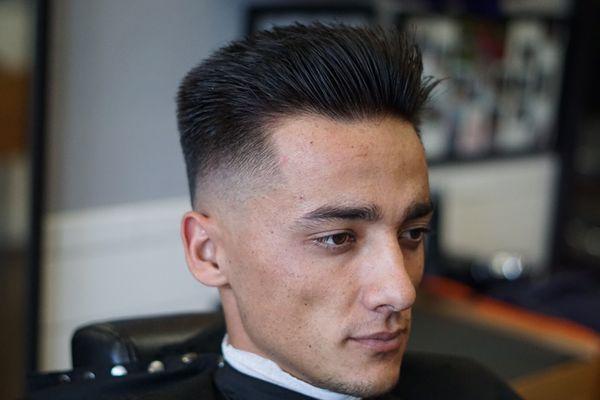 Scissor length - bald fade Slickback