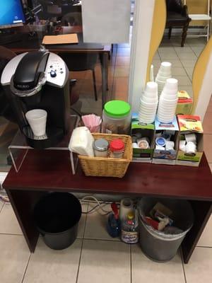 Complimentary coffee for clients