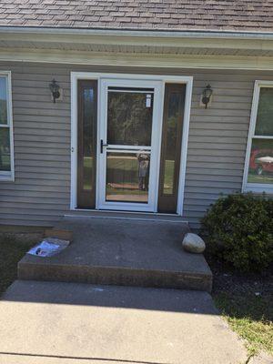 New door after the screen door was installed.