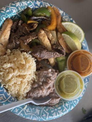 Fajitas combo plate we offer this in a catering order