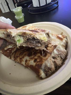 Carnitas Quesadilla, yum!