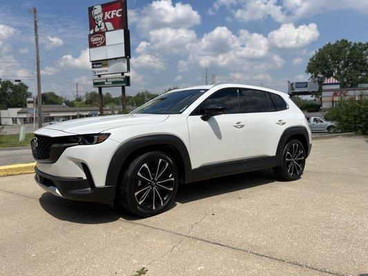 Got to love white cars with dark tint. Looking great