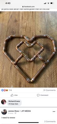 Copper pipe ideas