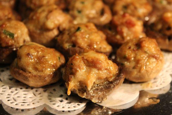 Chorizo Stuffed Mushroom Caps with Manchego