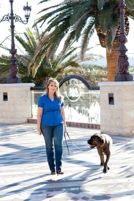 AJ and Cassinna enjoying a nice walk.