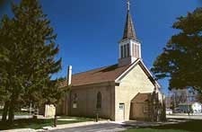 This is the old church...  It is a historical marker.