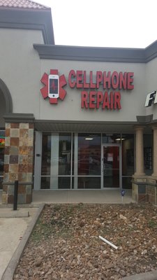 Open for Business:
 Same Shopping Center as Subway and Snap Fitness and Canes. It appears as Cellphone Repair.