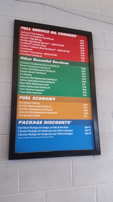 The price list....