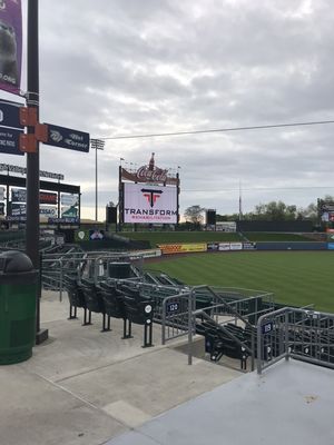 Our ad in the ball park.