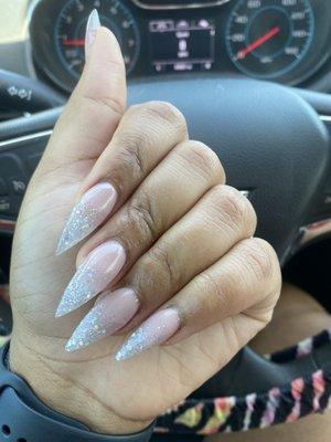 Acrylic full set , ombré & stiletto