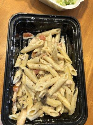 Very flavorless cold Chicken Penne Gorgonzola