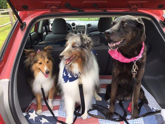 All three ... group spa day!