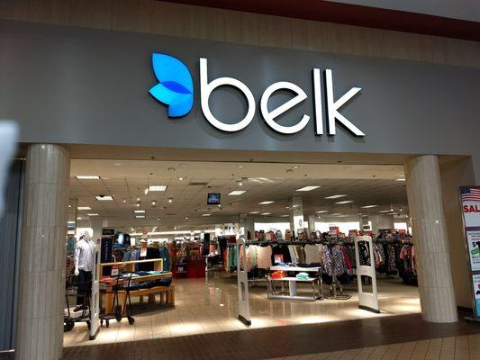 Entering Belk, Lumberton, inside mall entrance