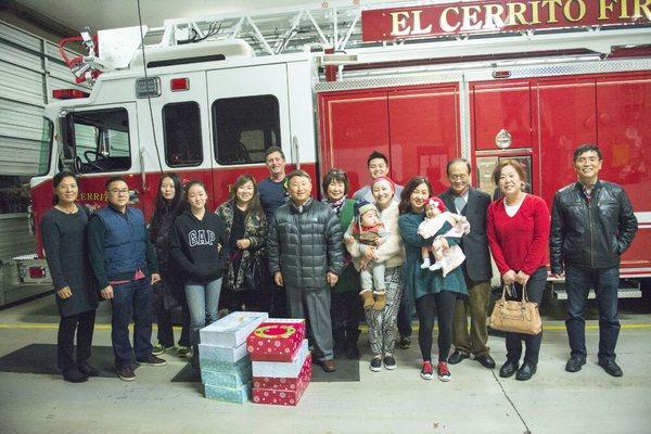 Visited El Cerrito Fire Station on Christmas Eve.