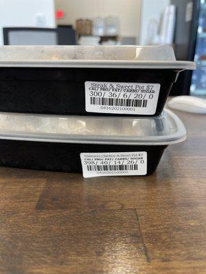 Frozen macro prepped meals