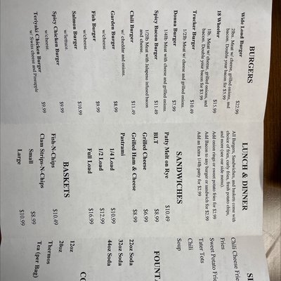 Donna's Menu pg. 2