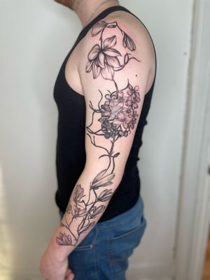 Floral Tattoo by Aubrey @InkbyAubrey