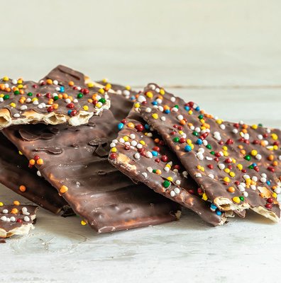 website photo: fully chocolate covered matzos  $6.00