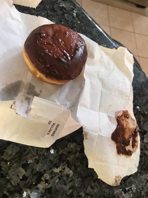 Saddest moment when you order a donut and this happens. Ordered a sausage and bacon burrito.. RECOMMENDED NOT ORDERING.. they taste old