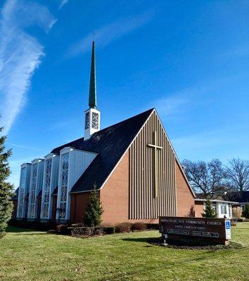 The church as you see it from Bagley Road & Big Creek Parkway.