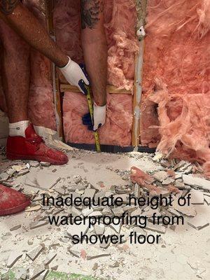 Inadequate waterproofing