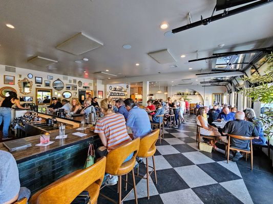 Restaurant with the open windows on the right