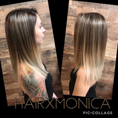 Ash blonde balayage done by Monica