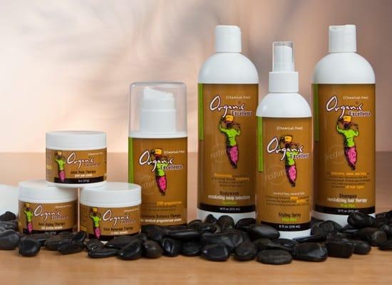 Organic Excellence offers a full line of all natural chemical free hair, skin & body care products.