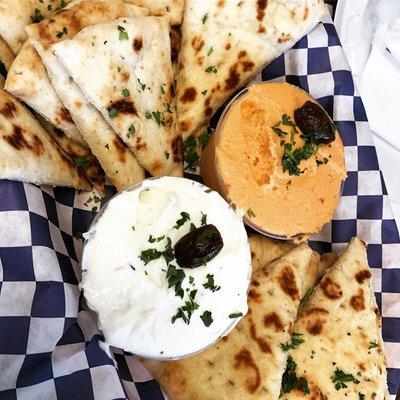 Hummus and Hummus & Tzatziki Dip Combo