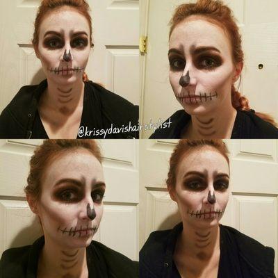 Halloween skull makeup