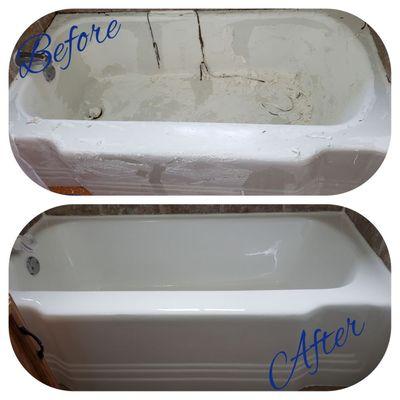 Porcelain tub refinishing