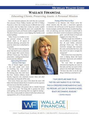 Donna Wallace, president of Wallace Financial as seen in Kiplinger