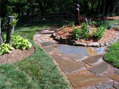 Flagstone Walkways and More in the Backyard