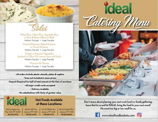 Ideal Catering Menu PG1