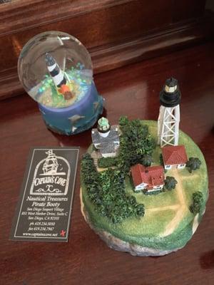 My lighthouse snow globe and jewelry box!!