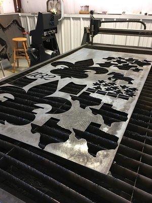 Custom cutouts from the CNC plasma machine.