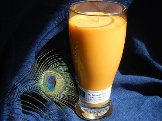 Jamaica Me Crazy Scented Handcrafted Soy Candle in Tropical Drink Glass by The Prismatic Peacock on Etsy