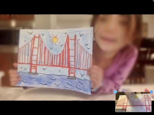 Online Draw with Sienna classes. San Francisco Golden Gate Bridge!