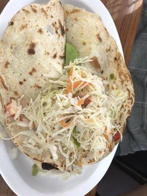 Baleadas - steak, beans and cheese huge tortillas