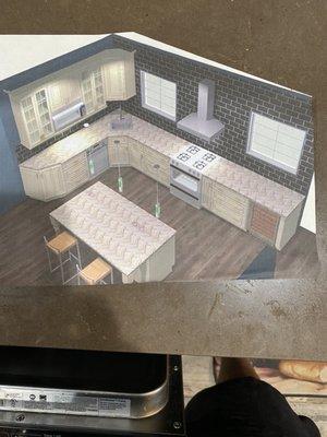 Design and layout of new kitchen Done