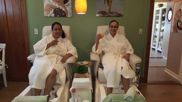 Pedicures at Spa Yadira! Cheers! :)